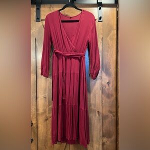 Burgundy Long Dress